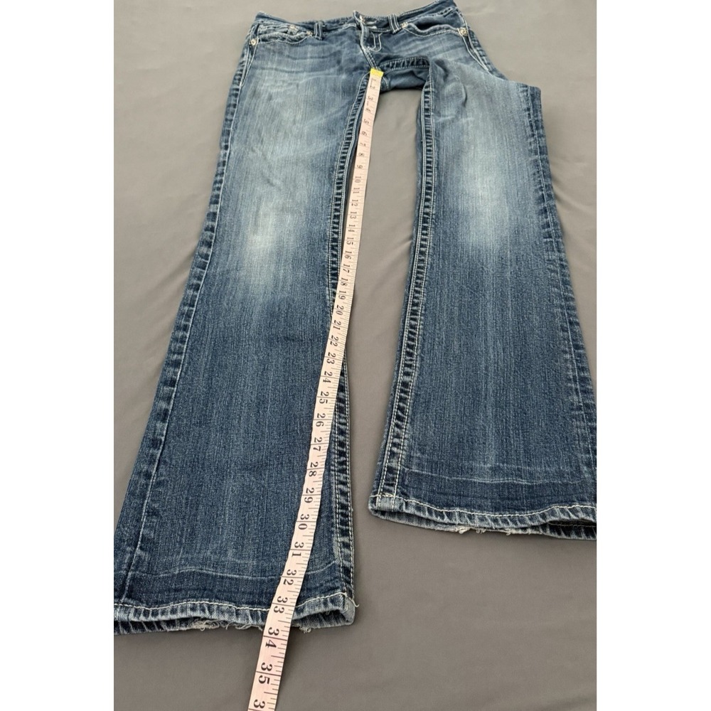 Miss Me Jeans Womens Size 28 Bootcut Medium Wash Embroidered Embellished Stretch - Picture 10 of 15